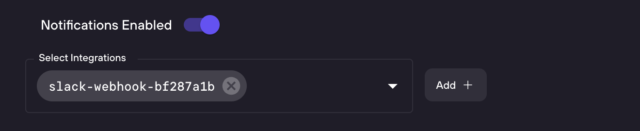 Notifications toggle