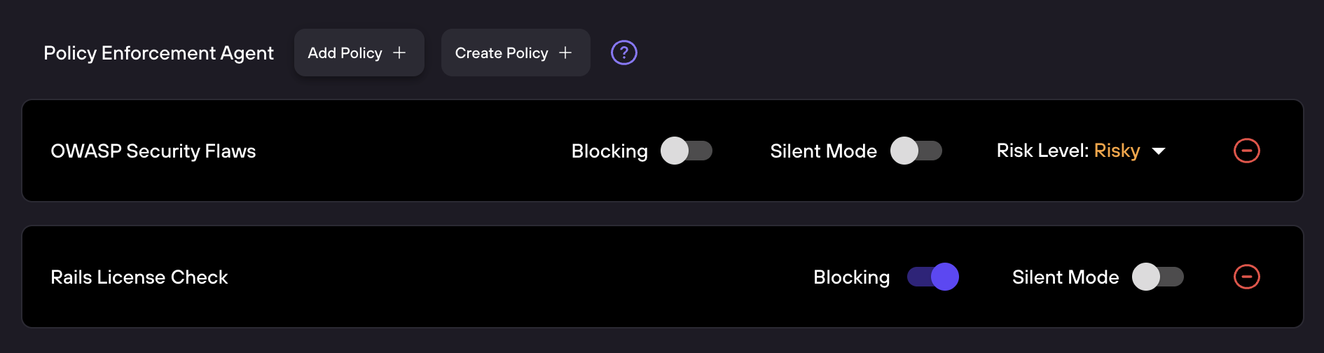 Configuring attached policies
