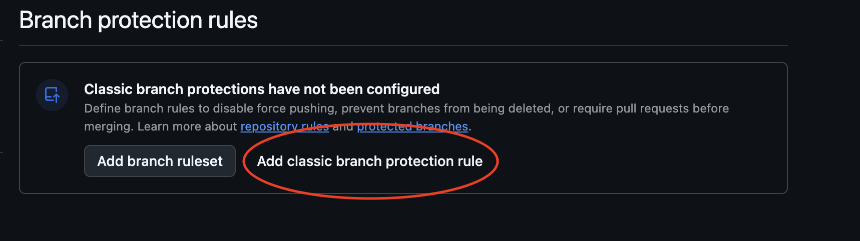 GitHub Branch Protection rule